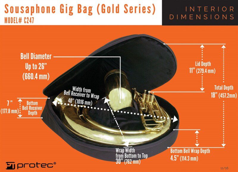 Funda para sousafón - Serie Gold - SOUSAPHONE GIG BAG - GOLD SERIES - Imagen 6