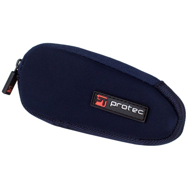 Funda para boquillas de trombón, saxofón alto y clarinete (neopreno), individual (azul)