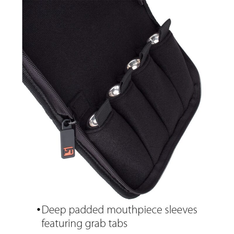 Funda Protec para boquilla de trompeta (Nylon, cierre de cremallera,, 4 piezas-Negro) - Imagen 3