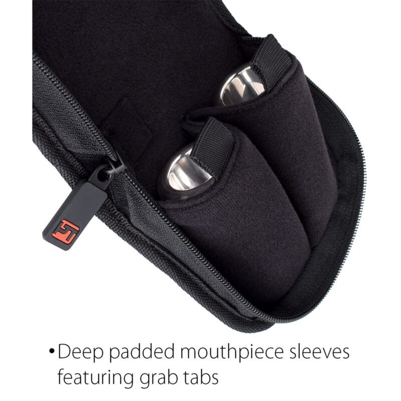 Funda Protec para boquilla de trombón - (Nylon, cierre de cremallera, 2 piezas - Negro) - Imagen 3