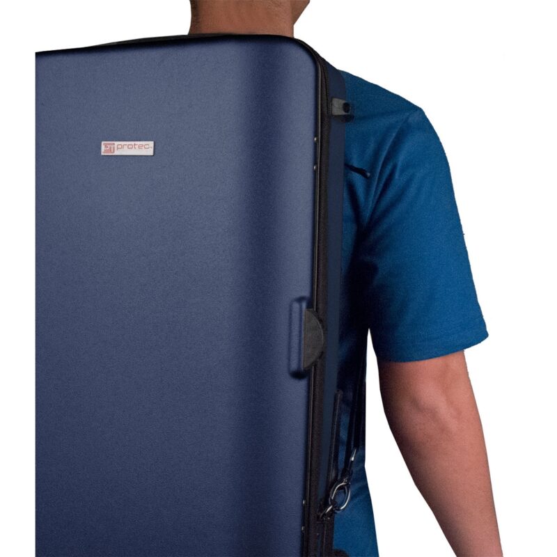 Estuche Protec para trompeta - ABS con cremallera, individual, doble  (Azul) - Imagen 7