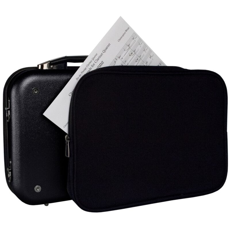 Estuche Protec para clarinete, Sib - Cremallera, con bolsillo extraíble para partituras (negro) - Imagen 4