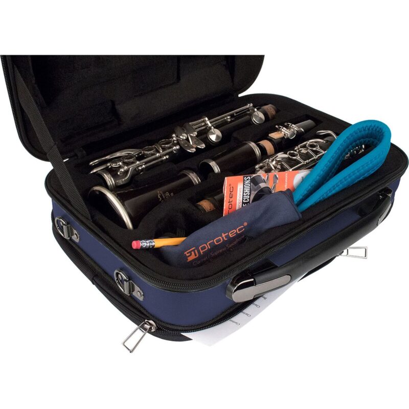 Estuche Protec para clarinete, Sib - Cremallera, con bolsillo extraíble para partituras (azul) - Imagen 8