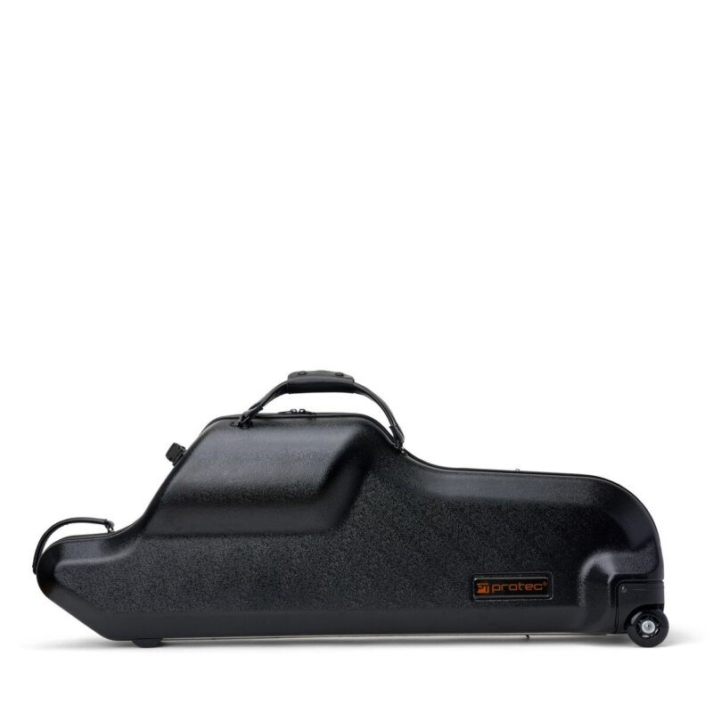 Estuche Protec para saxofón barítono con ruedas, cremallera, en Si bemol y La (negro) - Imagen 2