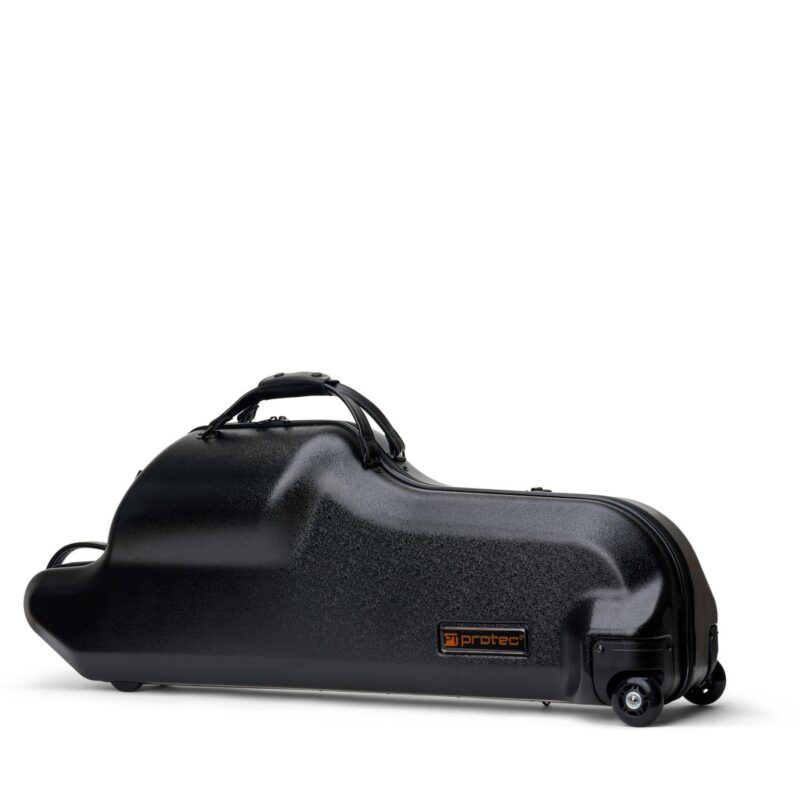 Estuche Protec para saxofón barítono con ruedas, cremallera, en Si bemol y La (negro) - Imagen 3