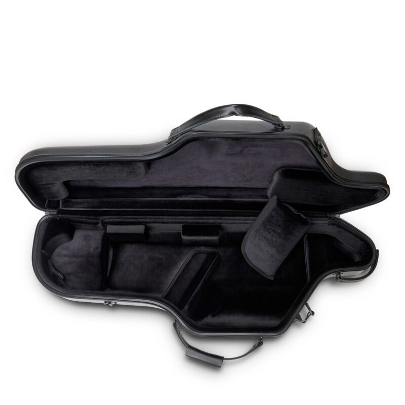 Estuche Protec para saxofón barítono con ruedas, cremallera, en Si bemol y La (negro) - Imagen 10