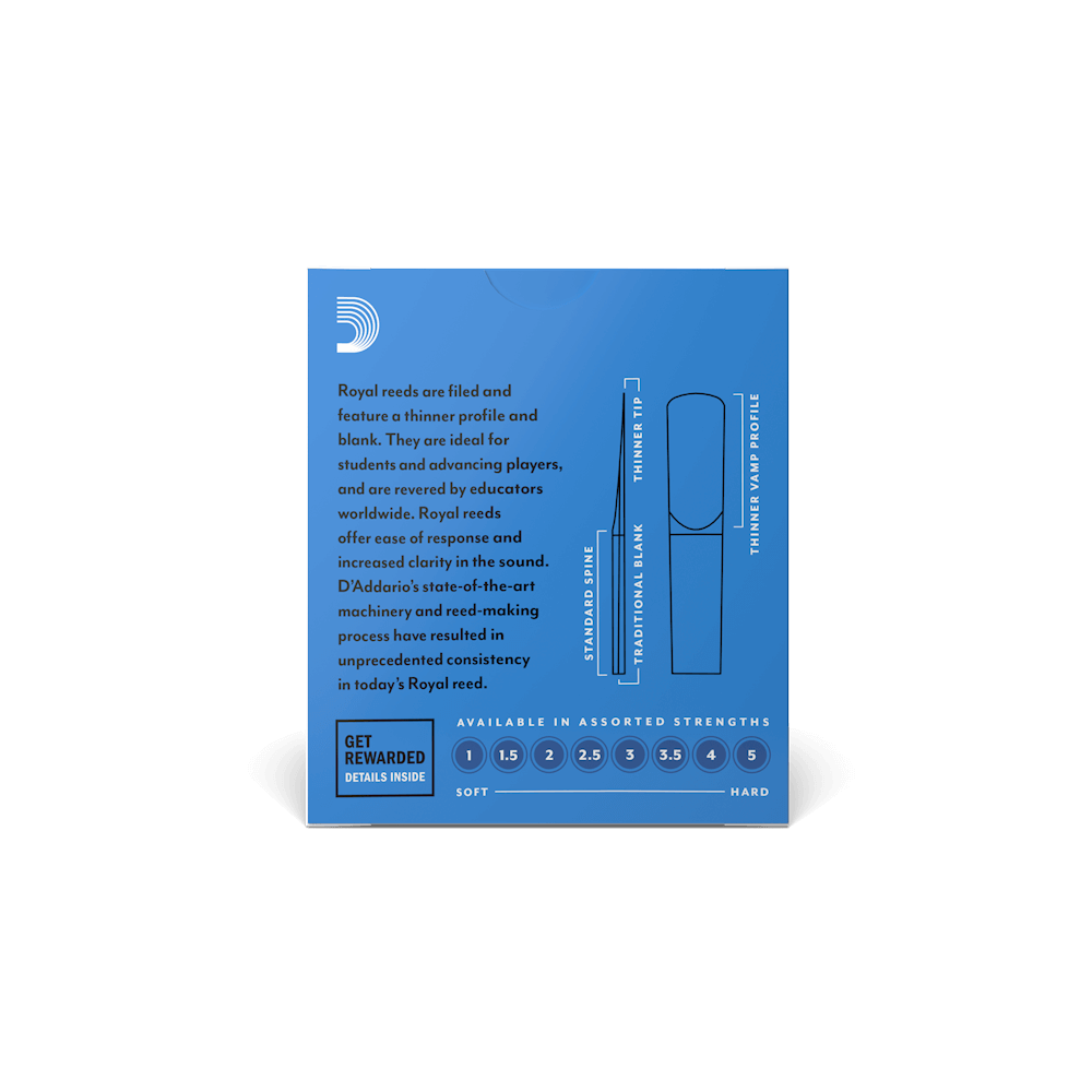 Cañas Para Clarinete Bb Royal By D'Addario - Imagen 4