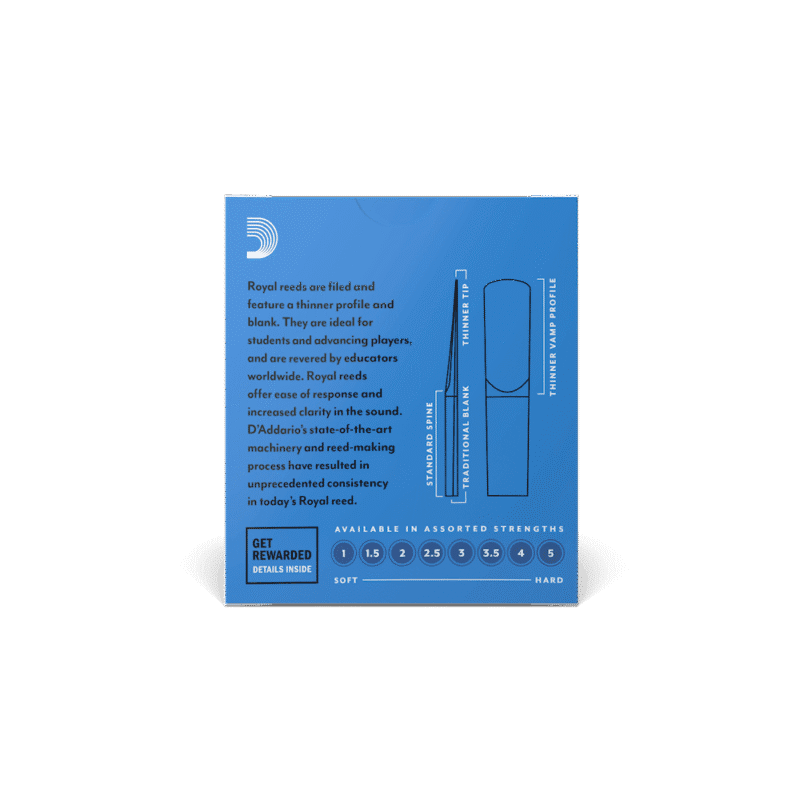 Cañas Para Clarinete Eb Royal By D'Addario - Imagen 5